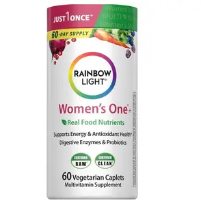 HOT SALE!! Rainbow Light Womens One High-Potency Daily Multivitamin, Womens Multivitamin Provides High-Potency Immune Support, With Vitamin C, Biotin and Ashwagandha, Vegetarian, 60 Count