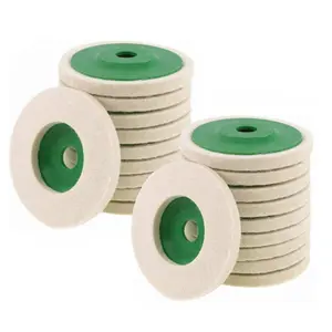 20 4" Wool Polishing Discs Finishing Wheel Buffing Pads for 100 Angle Grinder