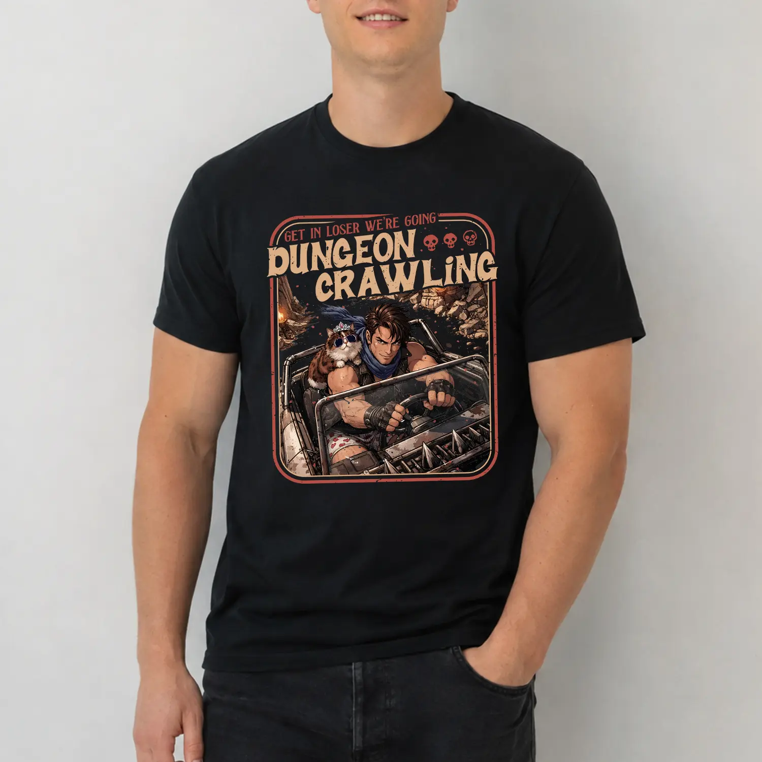 Dungeon Crawling Princess Donut & Carl T-shirt, Dungeon Crawler Carl Hoodie, Fantasy Book Sweatshirt, Geek Cat Lover, Unisex Sweater Pullover Tee