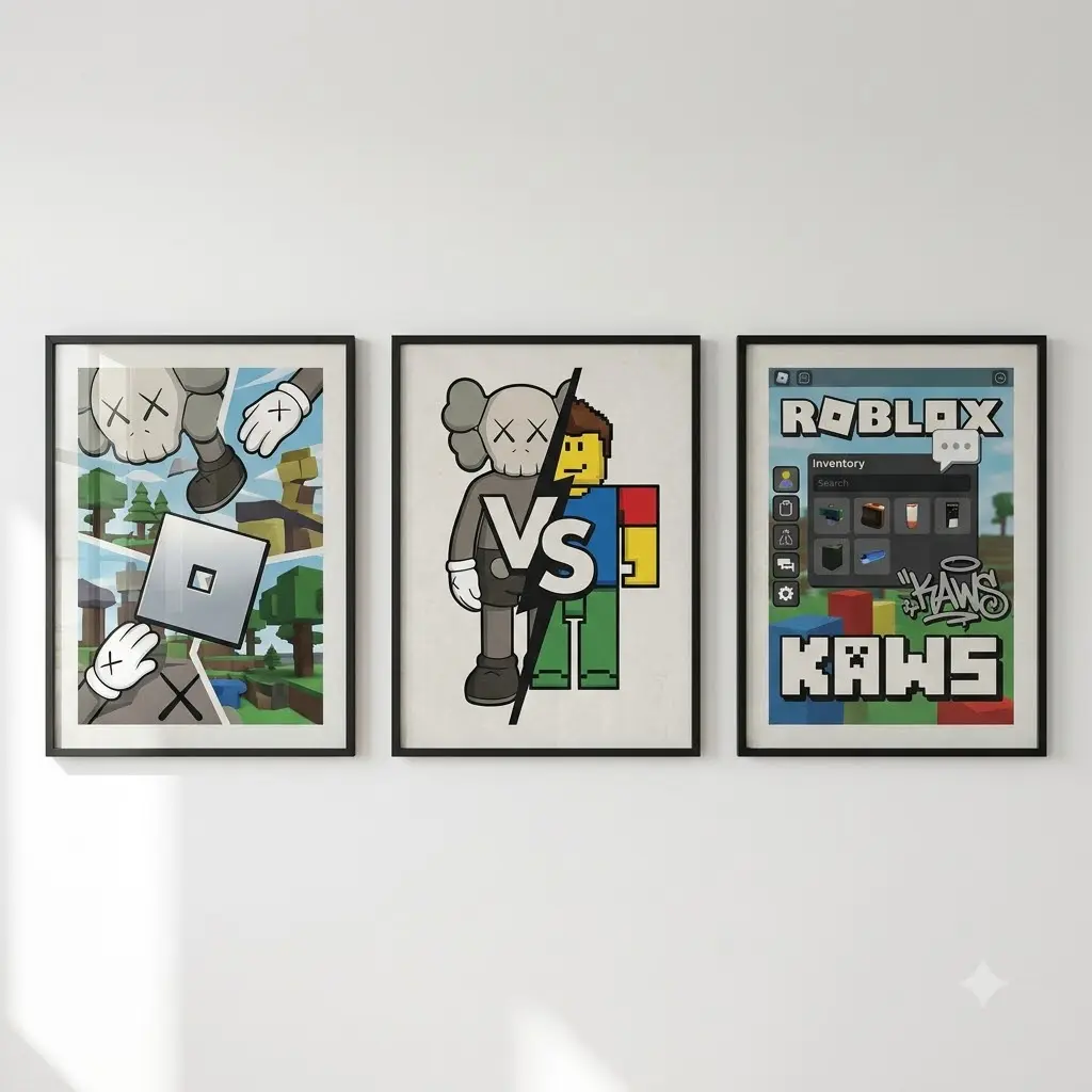 KWS Collections x R0bl0X 3-Piece Unframed Collectible Poster Set - Entertainment Prints #92