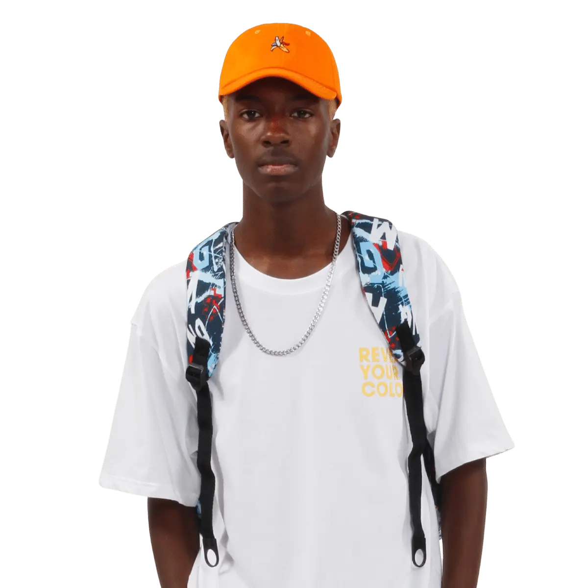 Banana Embroidery Ball Cap- Orange