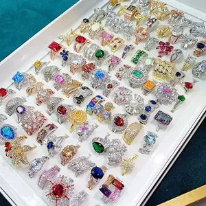 Luxury Zircon Crystal Rings for Women-Adjustable