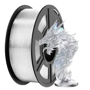 Transparent PETG Filament 1.75mm 1kg/2.2lbs 3D Printer Refill PETG Transparent, Strong Toughness, 1KG(330M) Filament High Precision, Dimensional Accuracy ±0.02mm Refill