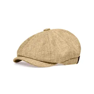 2026 NEW 1 Piece Casual Linen Beret Hat, Solid Color Portable Newsboy Cap for Men & Women, Fashion All-match Outdoor Hat, Elegant All-match Fashion Accessories for Daily Wear