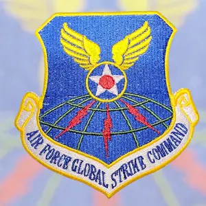 Air Force Global Strike Command Jacket Patch 5.91 x 5.91 Inches Sewn onto Two Layers of Non Shrinking Cutaway Stabilizer New Emblem