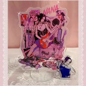 NANA Anime Manga Ai Yazawa Kawaii Gothic Y2K Punk Rock Black Stones Nana Osaki Acrylic Figure and Keychain Set