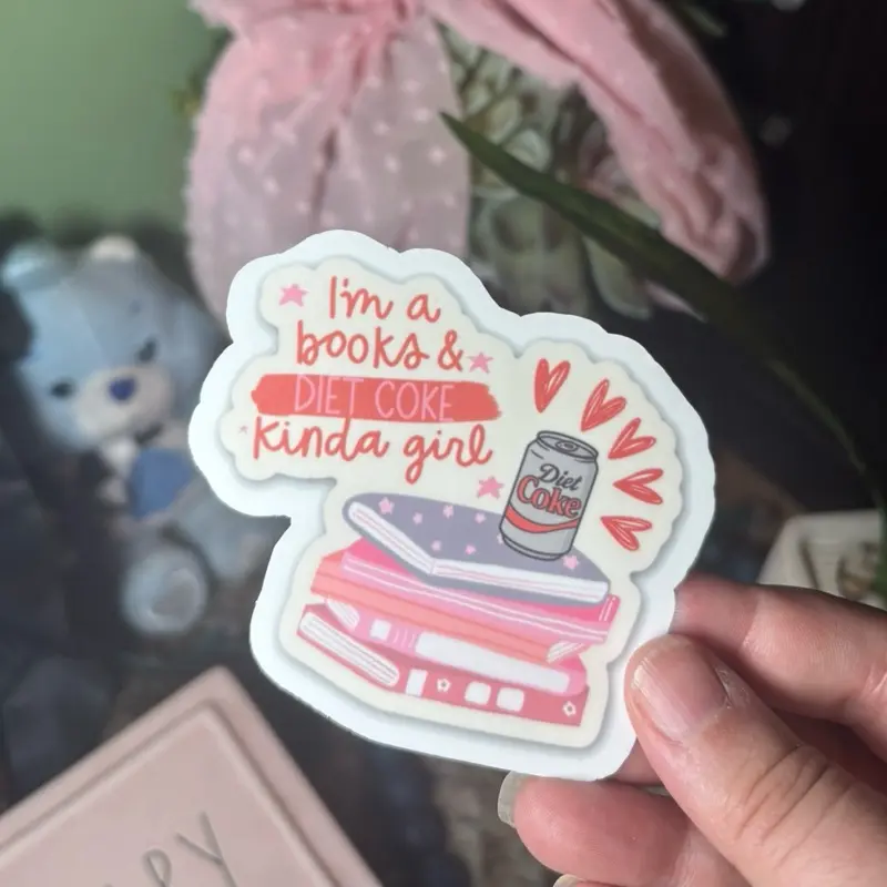 Books and Diet Coke Sticker