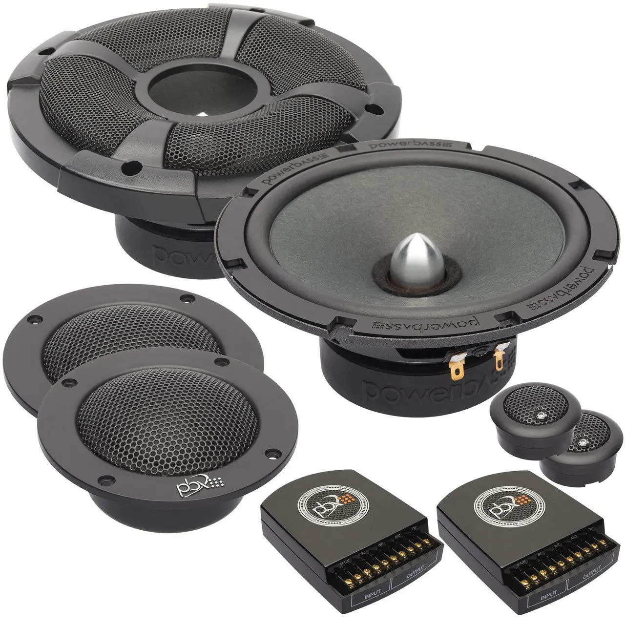 PowerBass 2XL-63.3C - 6.5" 3-Way Component Speakers - Pair