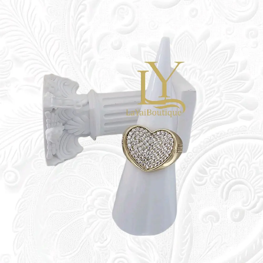 LaYaiBoutique #1656 14k gold plated heart ring high quality LaYaiBoutique #1656 14k gold plated heart ring high quality