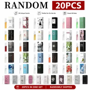Random 20 PCS Mini Perfume Set, Assorted Travel Size Fragrance Vials with Floral, Fruity, Woody & Musk Scents, Portable Daily Scent Gift Set for Perfume Lovers