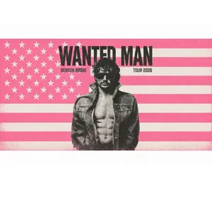 Benon Wanted Man Tour 2026 Vintage Tapestry Wall Art – Music Fan Room Decor, Aesthetic Hanging