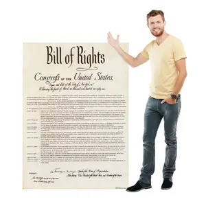 Advanced Graphics Bill of Rights Cardboard Cutout Standup, 62x45 in Photo Decor, Unique Gift for Home Supplies & Home Decor Displays