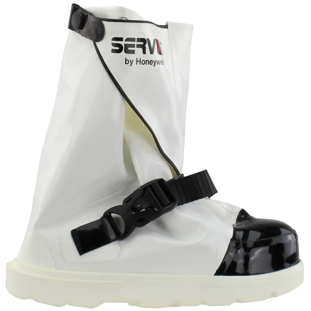 Servus Mens Industrial Processing Overshoe 12 Inch Waterproof Steel Toe  Work Safety Shoes Casual - White