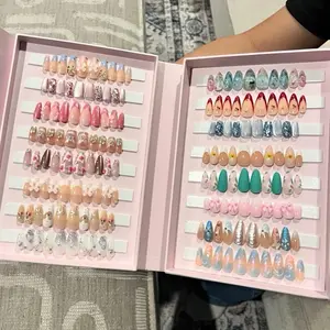 Press-On Nails Organizer - Beauty and Nail Accessory Storage Box - Cute Pink Durable Container for Fake Nails - Carollie Brand