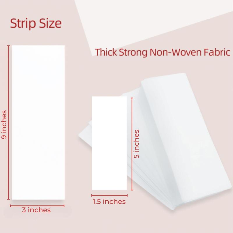 Amira Beauty Non Woven Wax Strips 200 Pieces Hair Removal Waxing Facial Body Epilating Small to Large Multi Size Pack (100 Pieces Each)
