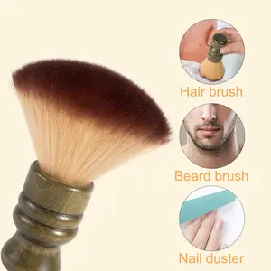 Soft Neck and Face Duster Brush,Wooden Handle Barber Neck Duster ,Neck Duster Brush Neck Facial Cleaning Brush Wooden Handle Beard Brush Hairdressing Accessories Cleansing Durable