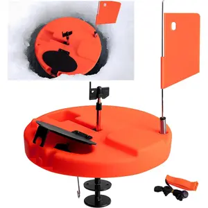 Adnee Ice Fishing Tip-Up - 10.5" Thermal Tip-Up with Orange Pole Flags - Freeze-Proof Ice Fishing Accessories Covers 10" Hole