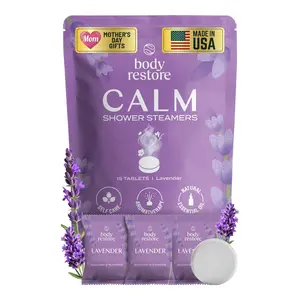 Body Restore Shower Steamers Aromatherapy 15 Pack – Mothers Day Gifts for Mom, Spa Gifts for Women, Relaxation Stress Relief Self Care – Premium Lavender Essential Oil Tablets
