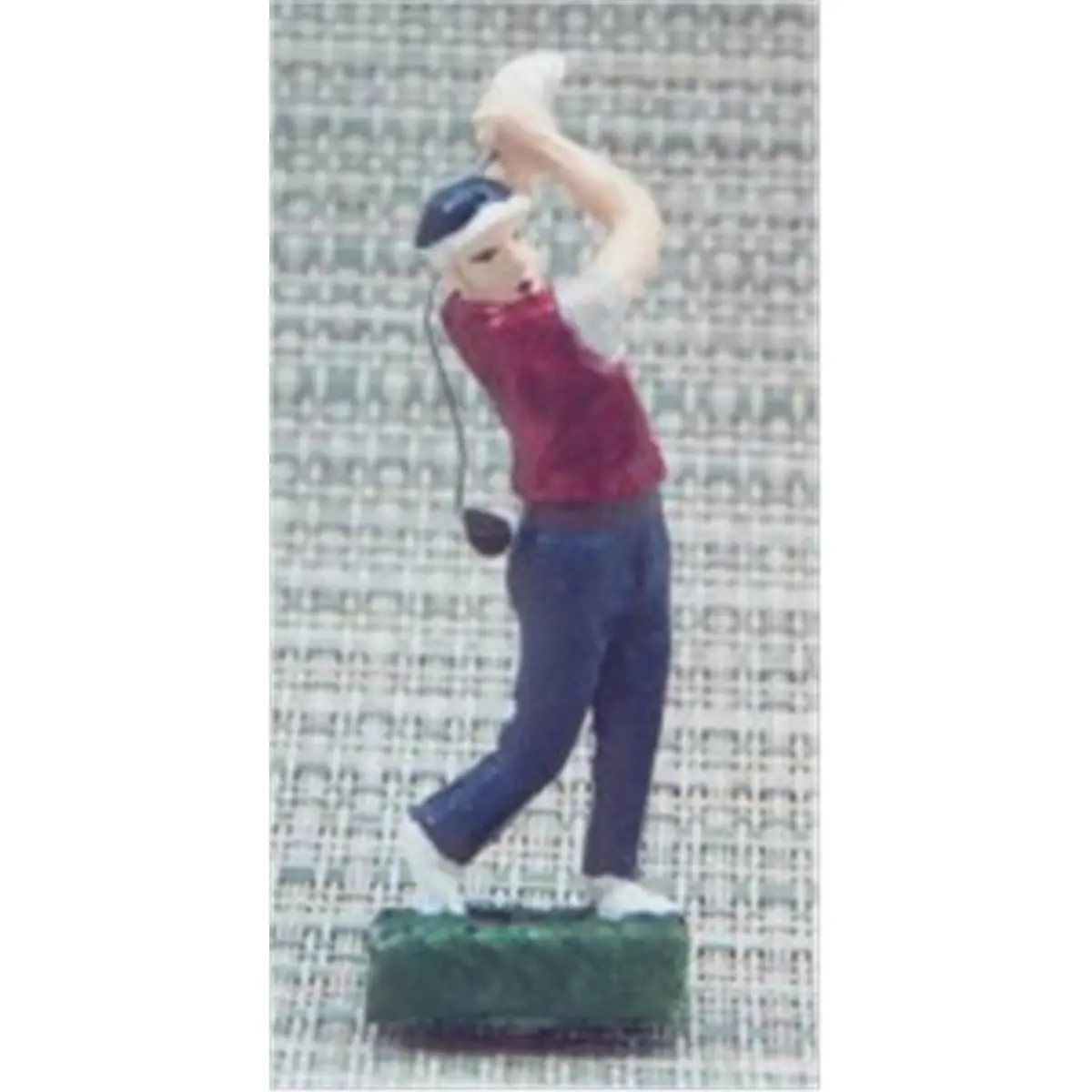 212 MAIN 4 in Ceramics Golfer Figurine - Half Swing Design, Removable Pick, Pedestal, Bonsai Tree Accent, Sports-Themed Home Decor for Figurines & Miniatures Collection