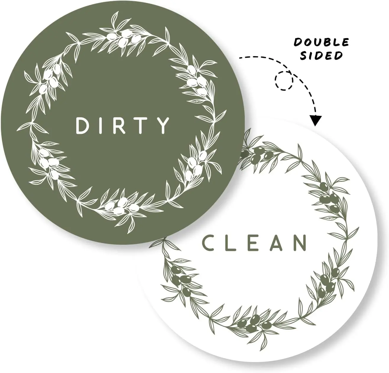 Clean/Dirty Magnet for Dishwasher, Double-Sided Kitchen Gadget Gift, Easy-to-Read Strong Magnetic Indicator Sign for Home Decor and Organization