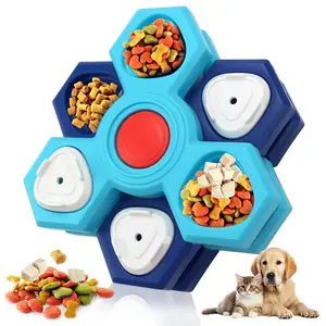 4-Layer Spinning Interactive Dog Puzzle Toy - Slow Feeder Treat Dispenser, Anti-Choking Brain Game for Puppies & Dogs