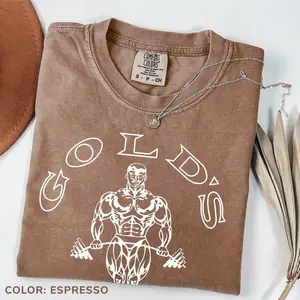 Vintage Golds Gym 1990s Retro Shirt, Comfort Color Tee, Top Menswear Tshirt Streetwear