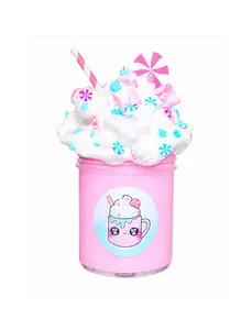 Pink Hot Cocoa Slime – Butter Cloud Slime with Whip & Toppings