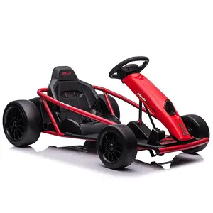 GARVEE 24V Go Kart with Dual 300W Motors, 9Ah Battery, 8.1MPH Speed, Drifting Capability, Music, and Horn - Max Load 175lbs Outdoor Ride-On Toy for Ages 8-12 (Red)
