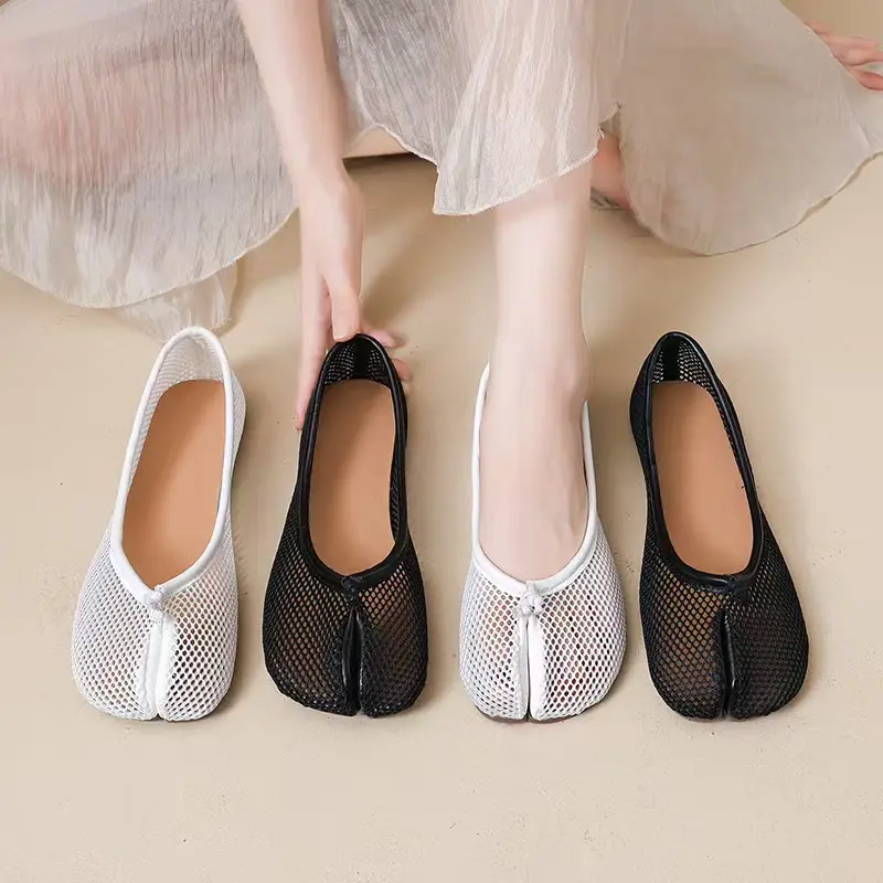 Women's Cutout Low-Cut Platform Flats, Soft & Cushioned Cloth Insoles, Non-Slip Rubber Sole, Breathable, Suitable for Dates, Office Wear