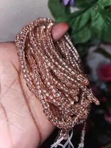 Rose Gold 60 inch tie on waistbead  solid
