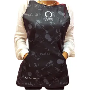 Organic Nails Mandil Negro Apron - Adjustable One Size Fits All Permeable Fabric for Liquid Protection Household Items
