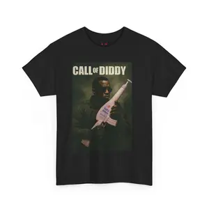 Call of Diddy Unisex Tee Heavy Cotton Tee Streetwear Gift for Gamers Unique Graphic Tee Funny Shirt Casual T-Shirt gifts