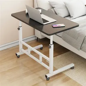 Adjustable Height Standing Desk with Wheels – Small Mobile Rolling Laptop Cart, Portable PC Workstation for Home Office, Study, or Bedroom