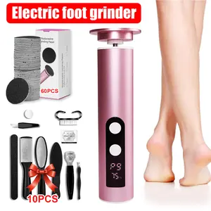 60PCS Electric Foot File Set, Adjustable Rotary Callus Remover for Home & Nail Salon, Dead Skin Removal Tool, Perfect Gift for Men & Women, Pedicure Care Kit Manicure Cutics Black