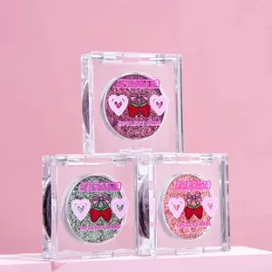 Fresita Single Eyeshadow Pots - Strawberry Theme 21F Dark Pink Glitter Palette Blend Shimmer Makeup Cruelty-Free Ultra Reflective