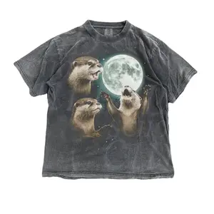 vintage Three Otters Moon Comfort Colors 90s Vintage Style Tshirt, Retro Funny Animal Graphic Tee, Meme Otter Lovers Shirt, Quirky Gifts