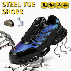 Steel Toe Shoes for Men Women Safety Work Shoes Air Cushion Construction Industrial Shoes Safety Shoes Lightweight Steel Toe Sneakers for Men
