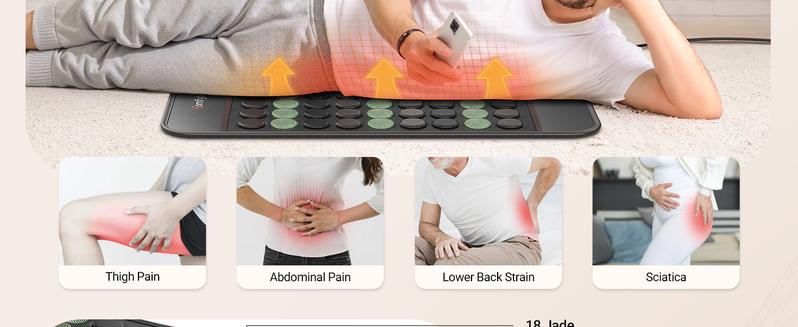 Comfytemp Extra-large Far-infrared Heating Pad 17x33 inches XXL with Natural Gemstones 6 Temperature 8 Timer Settings Ideal for Muscle Aches Gift for Men Women