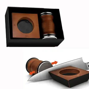 Knife Sharpener, Rolling Knife Sharpener Kit With Magnetic Holder, Kitchen Knife Sharpener With Diamond Disks, Knife Sharpening Kit With 15, 18, 20 & 22 Degrees, Knife Sharpeners for Kitchen Knives