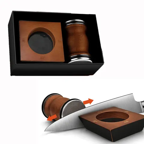 Knife Sharpener, Rolling Knife Sharpener Kit With Magnetic Holder, Kitchen Knife Sharpener With Diamond Disks, Knife Sharpening Kit With 15, 18, 20 & 22 Degrees, Knife Sharpeners for Kitchen Knives