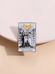 Tarot Couple Brooch Pin, Cartoon Movie Badge, Tarot Couple Decoration Accessory, Perfect Gift for Friends, All Seasons Wear, Love