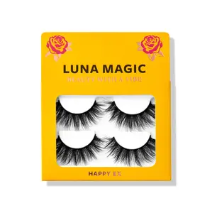 Happy Ex, 100% Faux Mink Lashes, 2 Pairs