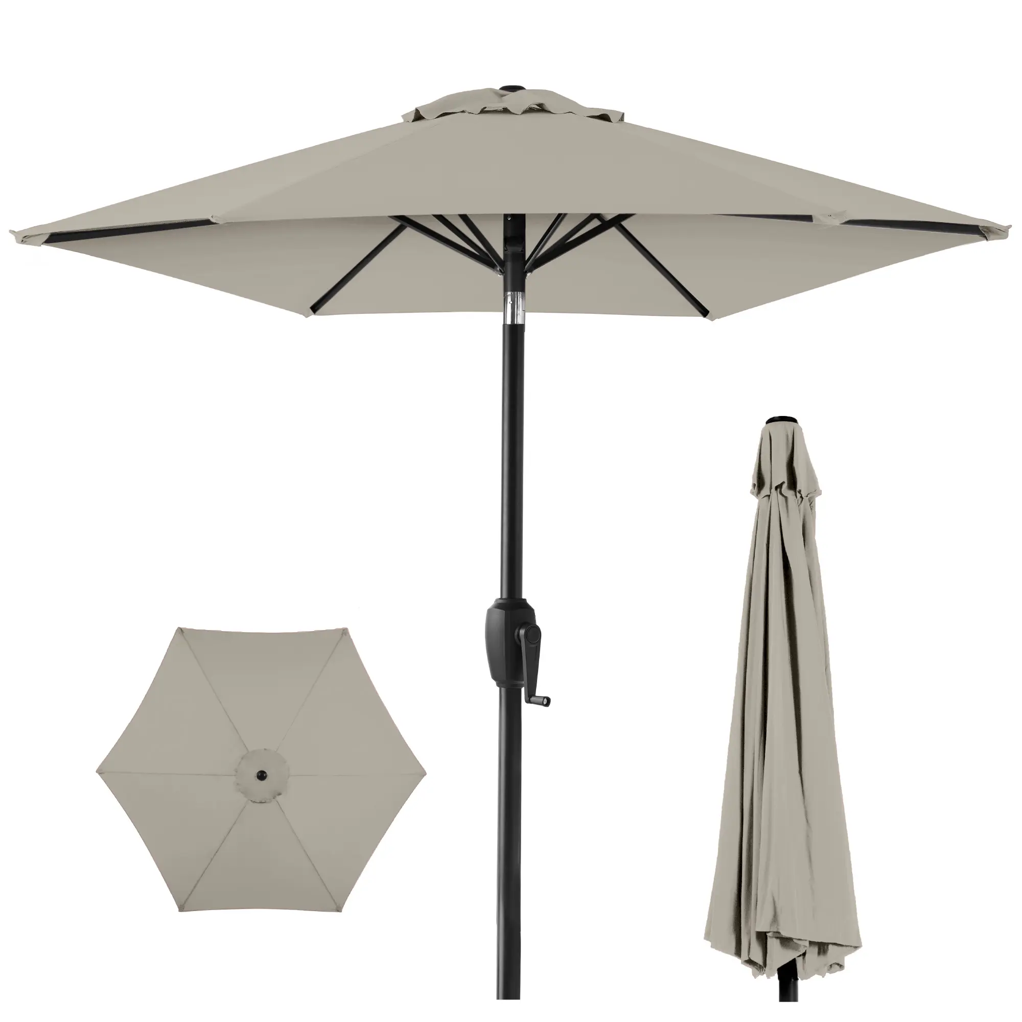 Best Choice Products 7.5ft Heavy-Duty Outdoor Market Patio Umbrella w/ Push Button Tilt, Easy Crank Best Choice Products 7.5ft Heavy-Duty Outdoor Market Patio Umbrella w/ Push Button Tilt, Easy Crank