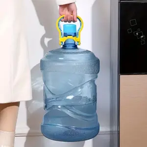 Water Bottle Holder Handle Set, Anti Slip Handle, Ergonomic Non-Slip Grip with Safety Clip, 5 Gallon Water Bottle Rack, Home Office Gym Camping Portable Travel