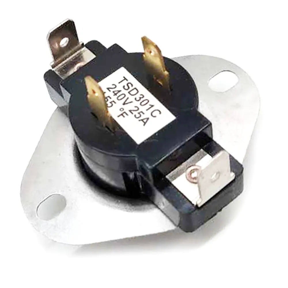3387134 Black+Silver Dryer Cycle Thermostat Replacement Part - Easy Install Thermal Control Component - Compatible with Models 3387135, 3387139, WP3387134VP, 306910