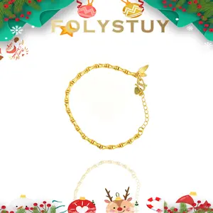 8.4IN-【FOLYSTUY(W40)】Elegant Bamboo Joint Hand Chain - Exquisite Delicate Ornament for Any Occasion-Bamboo