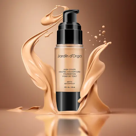 Jardin d'Orga Foundation Matte Waterproof Long Lasting Natural Makeup Liquid Foundation With Full Coverage Concealer Cosmetic