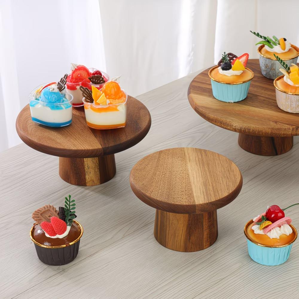 Wooden Cake Stand | Suitable for Various Purposes, Perfect for Serving Desserts, Afternoon Tea, and Displaying Cupcakes and Cakes on the Table