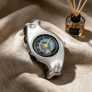 Y2K Cyberpunk Fluid Metal Watch | Futuristic Melted Artistic Dial Unisex Timepiece