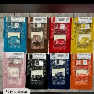 Embroidered Bathroom Set – Non-Slip Mats & Accessories